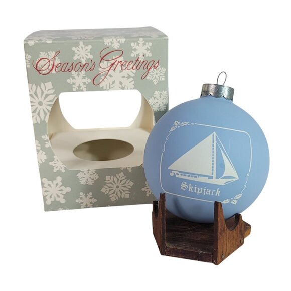 Annapolis Amblers Christmas Ornament Skipjack Boat Parade Volksmarch 1990 VTG - Picture 1 of 6